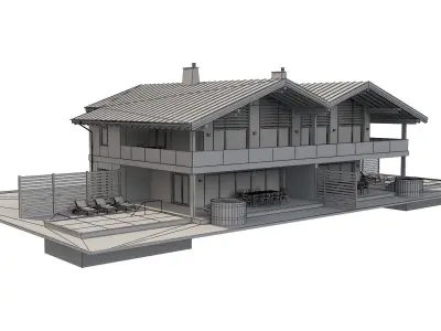 Chalet House 5 3D model