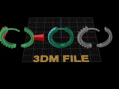 Earring One Sided Diamond Hoop Mid Size 11mm Inside Diameter 3D print model