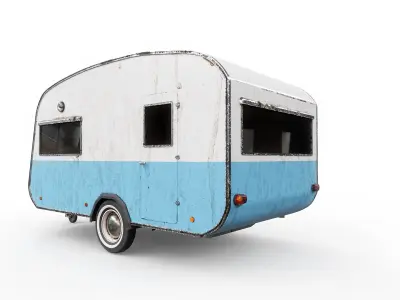  Aged Classic Vintage Camping Caravan 