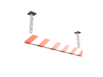Danger Sign Barriers v1 001 Low-poly 3D model