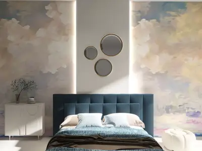 Soft Abstract Sky Light Mural  Texture