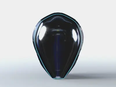Helmet Sci-Fi Futuristic PBR Low-poly 3D model