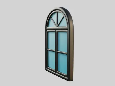 Cartoon Window 11a Low-poly 3D model