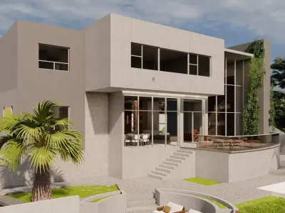 Casa Scene-villa-modern house 3D model 98