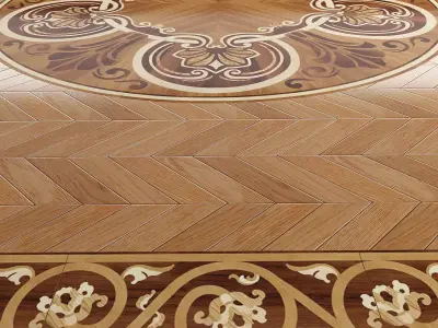 Parquet Da Vinci and Rosettes 3D model