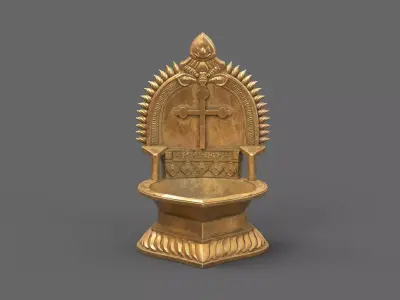 oil lamp Christians Christianity  3D model