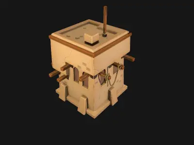Cartoon Desert House Low-poly 3D model