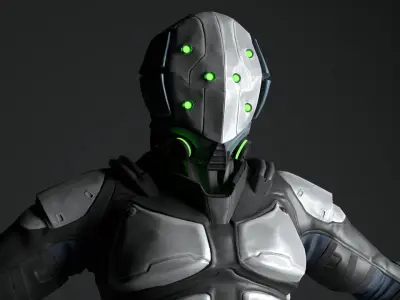 Character Scifi Recon Low-poly 3D model