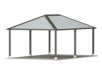 Metal Canopy Gazebo Roof 3D model