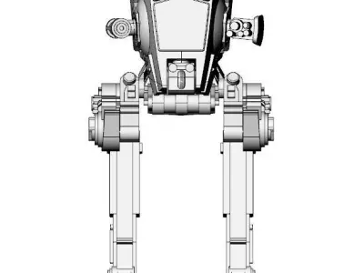 AT-ST vehicle Star Wars 3D model