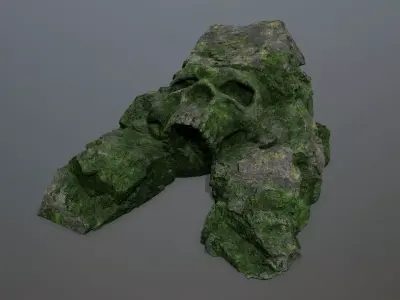 Skull Cave Low-poly 3D model 10