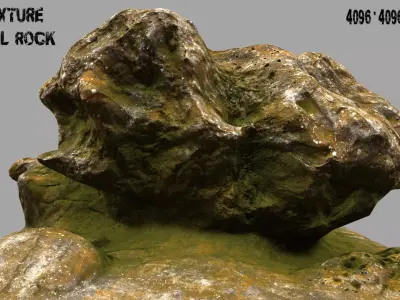 Rock Mount Low-poly 3D model purchase