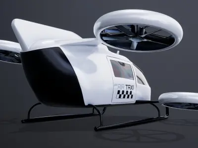  Flying Taxi Concept Air-Taxi White 