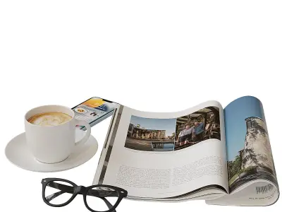 Decorative coffee table set 2 3D model