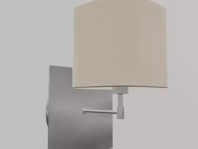 Wall Mounted Lamp Sconce Brushed Metal 3D model