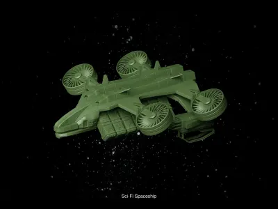 Sci-Fi Spaceship Bundle 3D Model Pack