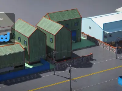 TW Street T-Intersection 04 3D model