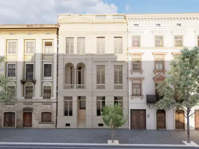 Classic stone facade-Building Classic Facade Element 3D model