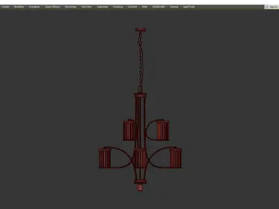 Nora 9 Light Chandelier Low-poly 3D model