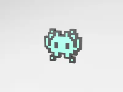 Apple Alien Monster Emoji Pack 01 Low-poly 3D model