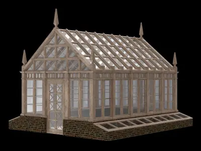 Beautiful Garden Greenhouse 3D model