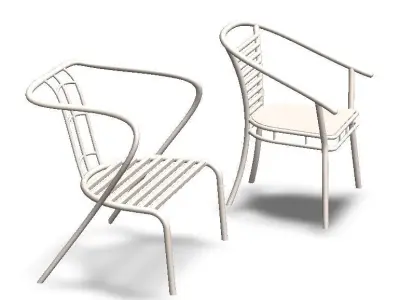 Exterior Metal Chair 3D model