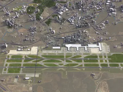 Guiyang - Airport - KWE Low-poly 3D model
