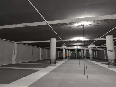 Parking Lot 3D model 3D model