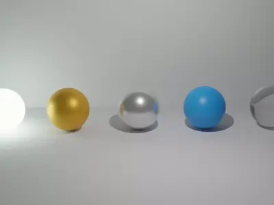 3D Models of 5 Ball Shadings 3D model