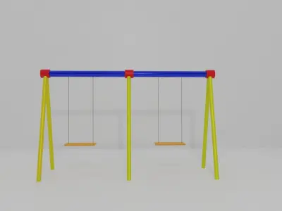 Swing Set Low-poly 3D model