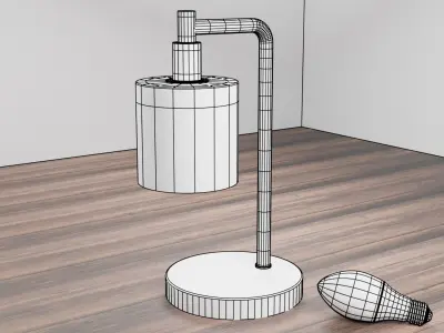 Table lamp loft style 3D model