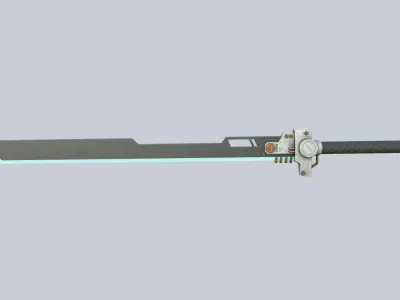 Scifi sword Low-poly 3D model
