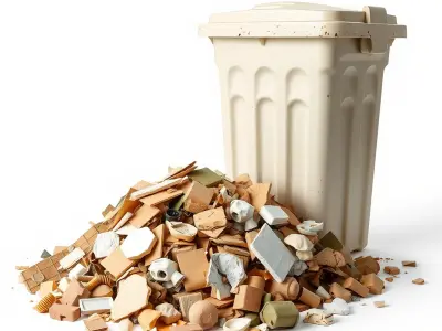 Trash Pile and Bin Debris Scene model pack Low-poly 3D model