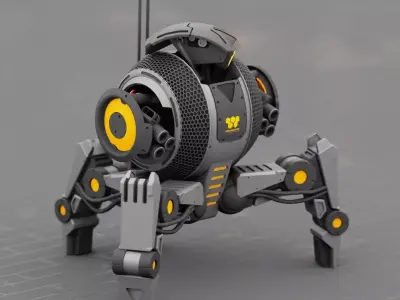 BATTLE DROID IRA rigged animated 3D model