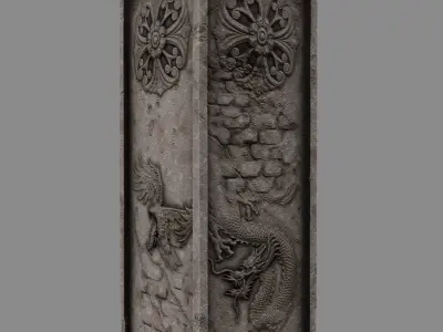 pillar 10 Low-poly 3D model