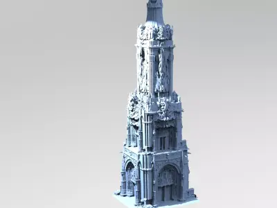 Palace of Versailles Fantasy Tower 2 3D model