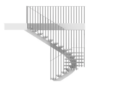 U Stairs 3D model