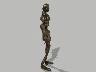 Steampunk Robot Low-poly 3D model purchase