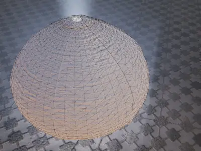 White desk lamp 3D model