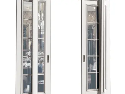 Modern French Interior sliding doors in Art Deco style   3D model