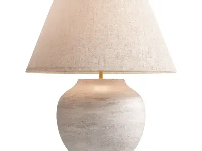LARGE AGED CERAMIC TABLE LAMP 3D model