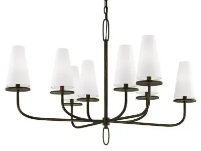 Beyer Light Shaded Classic Traditional Chandelier - 2 Colour 3D model
