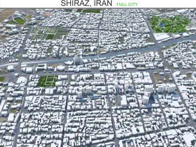 Shiraz City Iran Low-poly 3D model
