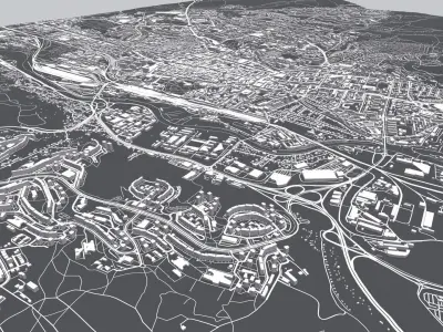 Cityscape Kosice Slovakia 3D model