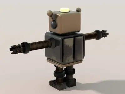 Electro-5X 3D Robotic Character Sci-Fi Futuristic Low-poly 3D model