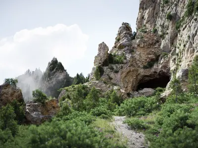 Forest Biome for Scatter 5 Blender Low-poly 3D model