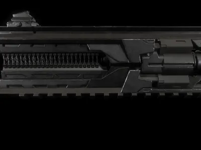 Future Gun  Low-poly 3D model
