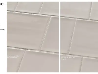 Subway and Square Tiles in Staggered Layout Texture