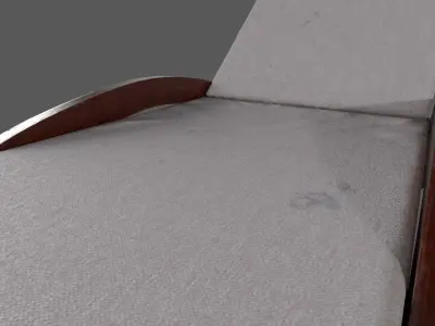 Pool Bench Free low-poly 3D model