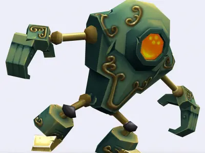 3DRT - Chibii-robot-06 Low-poly 3D model